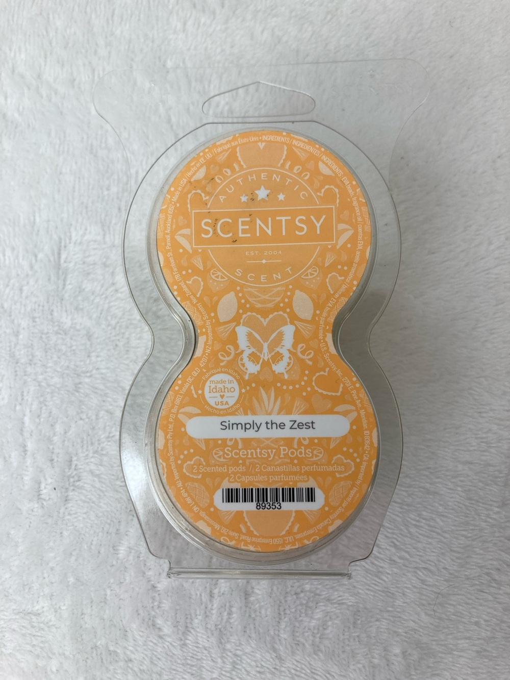 Scentsy Simply The Zest Scentsy Pods Set of 2 New